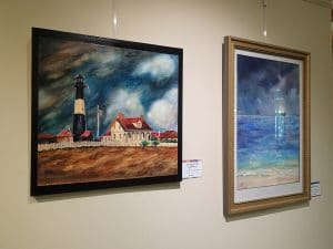 Storm at the Lighthouse, Watercolor painting